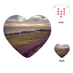 Playa Verde Coast In Montevideo Uruguay Playing Cards (heart)  by dflcprints