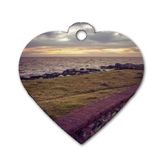 Playa Verde Coast In Montevideo Uruguay Dog Tag Heart (one Side) by dflcprints