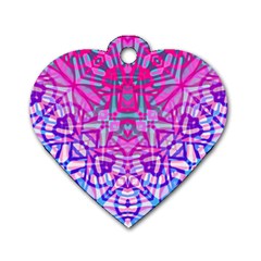 Ethnic Tribal Pattern G327 Dog Tag Heart (two Sides) by MedusArt