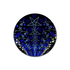 Christmas Stars Rubber Round Coaster (4 Pack)  by trendistuff