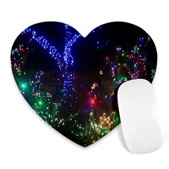 Christmas Lights 2 Heart Mousepads by trendistuff