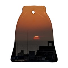 Aerial View Of Sunset At The River In Montevideo Uruguay Ornament (bell)  by dflcprints