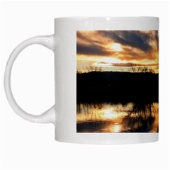 Sun Reflected On Lake White Mugs by trendistuff