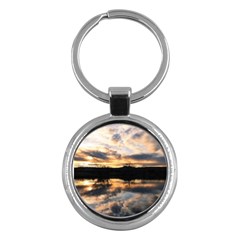 Sun Reflected On Lake Key Chains (round)  by trendistuff