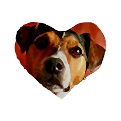 Jack Russell Terrier Standard 16  Premium Heart Shape Cushions by Rowdyjrt