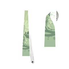 Wonderful Flowers In Soft Green Colors Neckties (one Side)  by FantasyWorld7