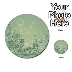 Wonderful Flowers In Soft Green Colors Multi-purpose Cards (round)  by FantasyWorld7