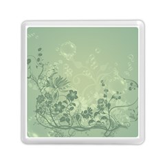 Wonderful Flowers In Soft Green Colors Memory Card Reader (square)  by FantasyWorld7