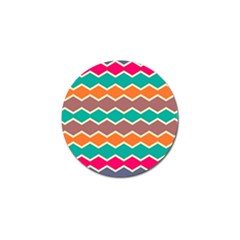 Colorful Chevrons Pattern			golf Ball Marker (4 Pack) by LalyLauraFLM