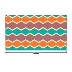 Colorful Chevrons Pattern			business Card Holder by LalyLauraFLM