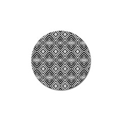 Black White Diamond Pattern Golf Ball Marker (4 pack)