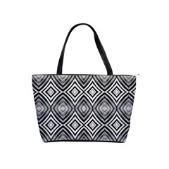 Black White Diamond Pattern Shoulder Handbags