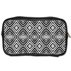 Black White Diamond Pattern Toiletries Bags