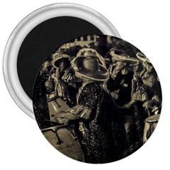 Group Of Candombe Drummers At Carnival Parade Of Uruguay 3  Magnets by dflcprints