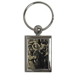 Group Of Candombe Drummers At Carnival Parade Of Uruguay Key Chains (rectangle)  by dflcprints