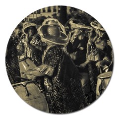 Group Of Candombe Drummers At Carnival Parade Of Uruguay Magnet 5  (round) by dflcprints