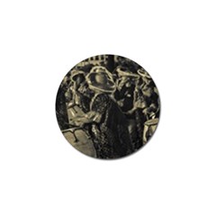 Group Of Candombe Drummers At Carnival Parade Of Uruguay Golf Ball Marker by dflcprints