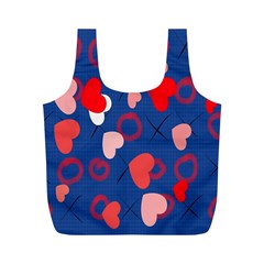 Hearts X s & O s Full Print Recycle Bags (m)  by VintageTaylor