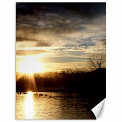 Setting Sun At Lake Canvas 18  X 24   by trendistuff