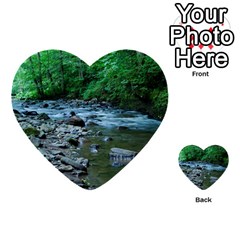 Rocky Stream Multi-purpose Cards (heart) 