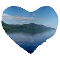 Loch Ness Large 19  Premium Heart Shape Cushions by trendistuff