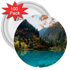 Jiuzhaigou Valley 3 3  Buttons (100 Pack)  by trendistuff