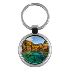 Jiuzhaigou Valley 1 Key Chains (round)  by trendistuff