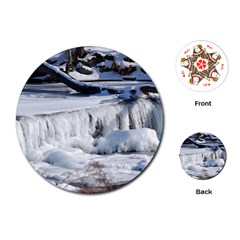 Frozen Creek Playing Cards (round)  by trendistuff