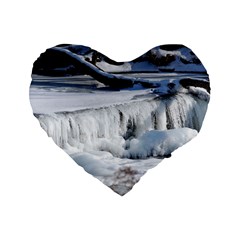 Frozen Creek Standard 16  Premium Flano Heart Shape Cushions