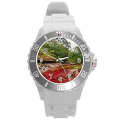 Cano Cristales 1 Round Plastic Sport Watch (l) by trendistuff