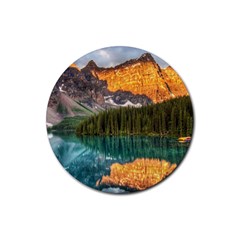 Banff National Park 4 Rubber Round Coaster (4 Pack)  by trendistuff