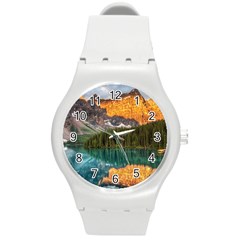 Banff National Park 4 Round Plastic Sport Watch (m) by trendistuff