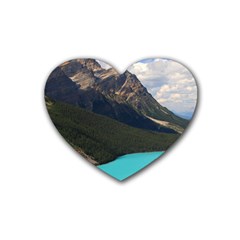 Banff National Park 3 Rubber Coaster (heart)  by trendistuff