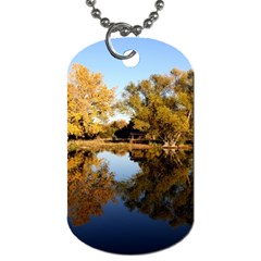 Autumn Lake Dog Tag (two Sides) by trendistuff