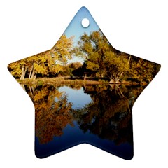 Autumn Lake Star Ornament (two Sides)  by trendistuff