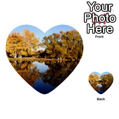 Autumn Lake Multi-purpose Cards (heart) 