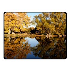 Autumn Lake Fleece Blanket (small) by trendistuff