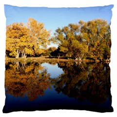 Autumn Lake Large Flano Cushion Cases (one Side)  by trendistuff