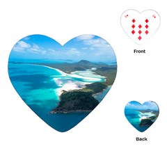 Whitehaven Beach 2 Playing Cards (heart)  by trendistuff