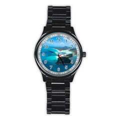 Whitehaven Beach 2 Stainless Steel Round Watches by trendistuff