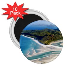 Whitehaven Beach 1 2 25  Magnets (10 Pack)  by trendistuff