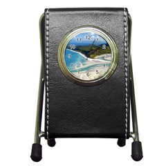 Whitehaven Beach 1 Pen Holder Desk Clocks by trendistuff