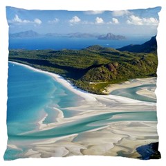 Whitehaven Beach 1 Standard Flano Cushion Cases (one Side)  by trendistuff