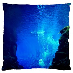 Underwater Trench Large Flano Cushion Cases (one Side)  by trendistuff