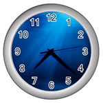 UNDERWATER SUNLIGHT Wall Clocks (Silver) 