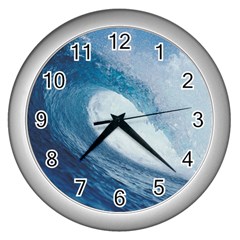 Ocean Wave 2 Wall Clocks (silver)  by trendistuff