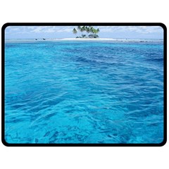 Ocean Island Double Sided Fleece Blanket (large)  by trendistuff