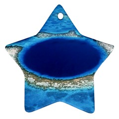 Great Blue Hole 2 Ornament (star)  by trendistuff