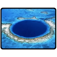 Great Blue Hole 2 Fleece Blanket (large)  by trendistuff