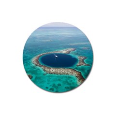 Great Blue Hole 1 Magnet 3  (round) by trendistuff